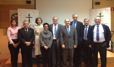 Presidentes aecc Euskadi, Consejero de Sanidad, representantes de Osakidetza y del Col.  
