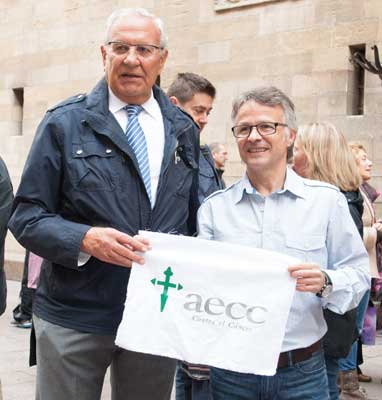 Juanjo Garra y Manuel López Morell presidente de la aecc Lleida