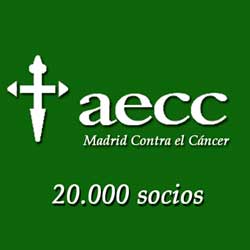 Logo conmemorativo de los 20000 socios aecc Madrid