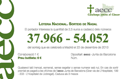 Loteria de Nadal Barcelona 2013