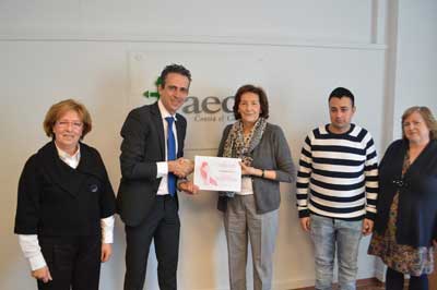 El alcalde de Cobeña visita la sede de la Junta de Madrid de la AECC y su Residencia Oncológica