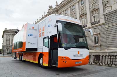 Madrid y Alcorcón reciben el autobús de La Roche-Posay