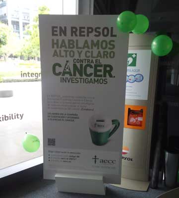 La aecc Madrid en REPSOL con motivo del día mundial sin tabaco