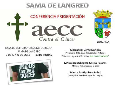 Conferencia presentación de la AECC Sama de Langreo