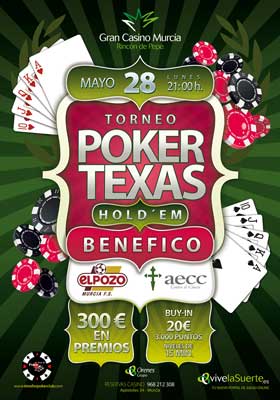 Cartel del Torneo de Póker Benéfico en Murcia