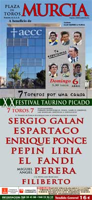XX Festival Taurino a beneficio de la aecc Murcia