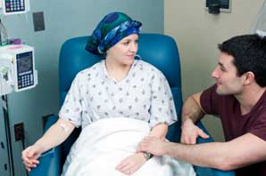 Paciente recibiendo quimioterapia